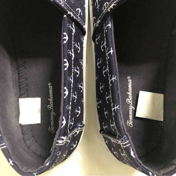 Tommy Bahama Women’s Size 8.5 Blue Nautical Anchor Slip on Shoes - Picture 7 of 11